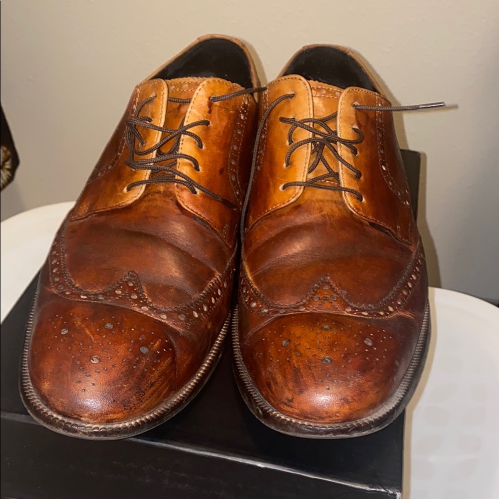 Vintage Brown Leather Men's Dress Shoes